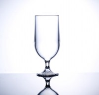 Goblet style glass ideal for beer and cider polycarbonate reusable clear premium quality